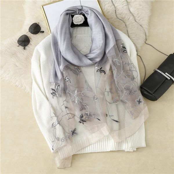 scarves 2021 silk and wool women scarf floral embroidery headband pashmina shawl wraps bandana hijab big beach foulard femme, Blue;gray
scarves 2021 silk and wool women scarf floral embroidery headband pashmina shawl wraps bandana hijab big beach foulard femme, Blue;gray