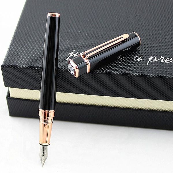 diamond black and rose gold clip calligraphy pen 0.5mm luxury metal fountain pens christmas gift
diamond black and rose gold clip calligraphy pen 0.5mm luxury metal fountain pens christmas gift