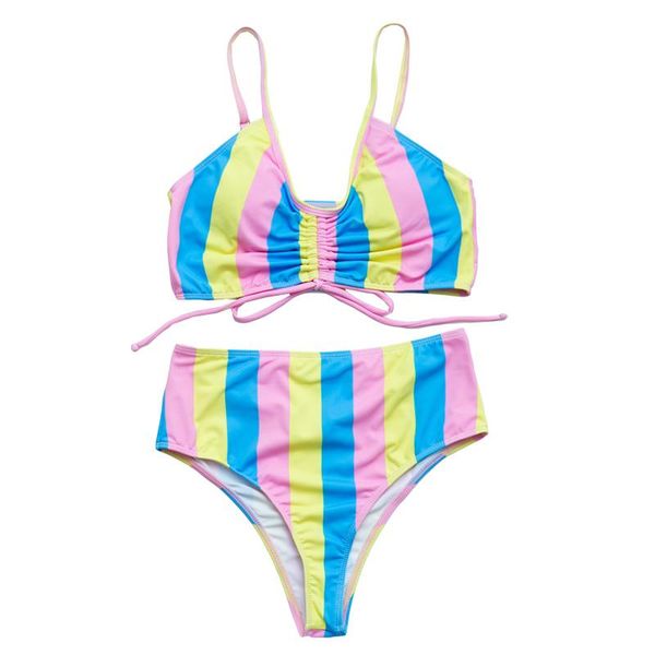 women's swimwear quanss 2021 striped print 2 piece swimsuit bikini set high waist biquini female beach wear bathing suit, White;black
women's swimwear quanss 2021 striped print 2 piece swimsuit bikini set high waist biquini female beach wear bathing suit, White;black