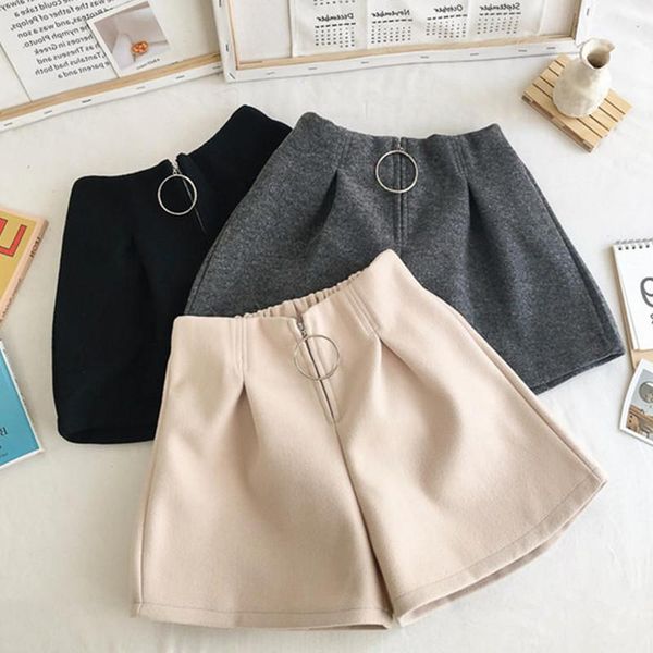 women's shorts autumn winter black woolen women elegant solid loose high waist feminino plus size wide leg mujer 4xl q5081, White;black
women's shorts autumn winter black woolen women elegant solid loose high waist feminino plus size wide leg mujer 4xl q5081, White;black