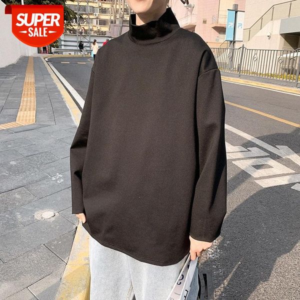 turtleneck bottoming shirt men's autumn and winter korea lazy loose ins solid color casual sweater long-sleeved t-shirt for men w #vn2, White;black
turtleneck bottoming shirt men's autumn and winter korea lazy loose ins solid color casual sweater long-sleeved t-shirt for men w #vn2, White;black