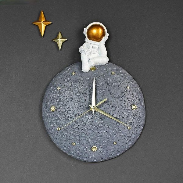 modern light luxury astronaut wall clock personality dining room decoration creative living home fashion clocks 
modern light luxury astronaut wall clock personality dining room decoration creative living home fashion clocks