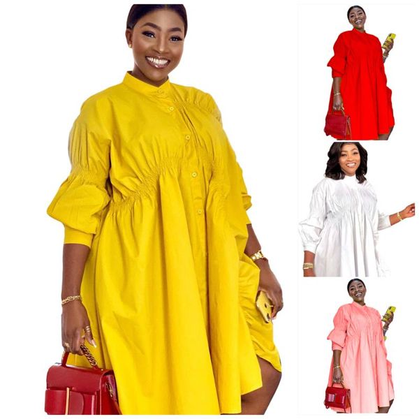 casual dresses 2021 autumn european and american style cotton pleated loose dress african for women, Black;gray
casual dresses 2021 autumn european and american style cotton pleated loose dress african for women, Black;gray
