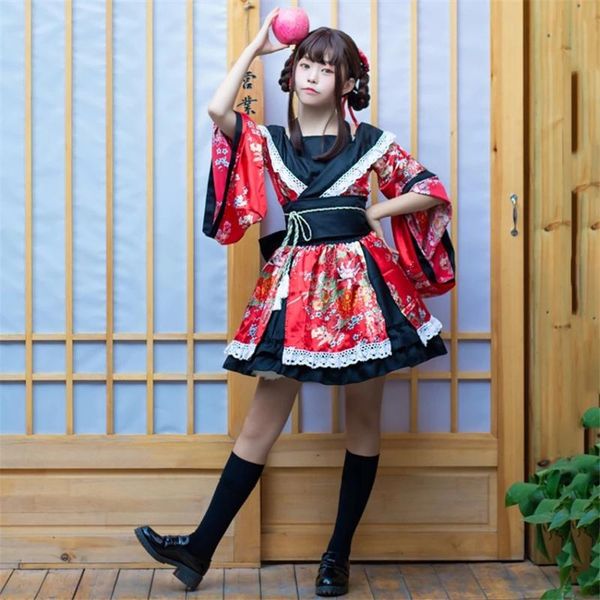 traditional japanese costume kimono dress for women sakura yukata tutu kawaii girls anime cosplay haori party stage ethnic clothing, Red
traditional japanese costume kimono dress for women sakura yukata tutu kawaii girls anime cosplay haori party stage ethnic clothing, Red