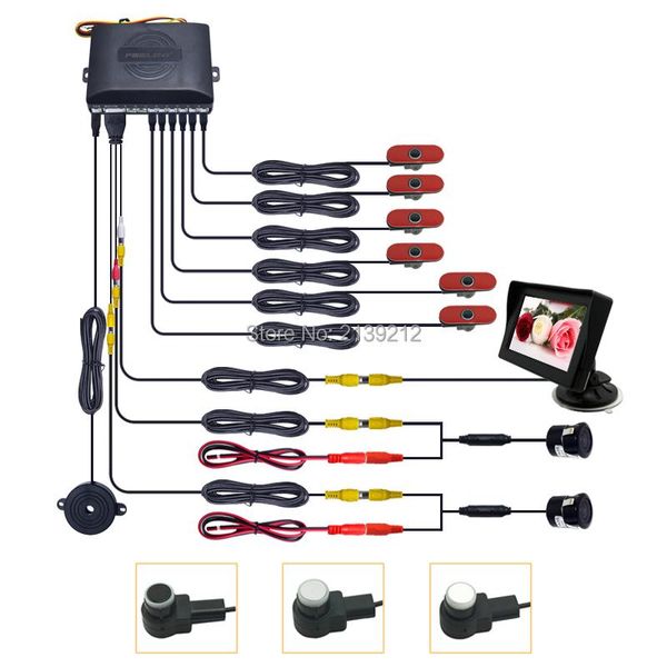 car rear view cameras& parking sensors feeldo 16.5mm 6-sensor sensor + 4.3" windshield monitor 2x 18.5mm ccd camera dual video rearview
car rear view cameras& parking sensors feeldo 16.5mm 6-sensor sensor + 4.3" windshield monitor 2x 18.5mm ccd camera dual video rearview