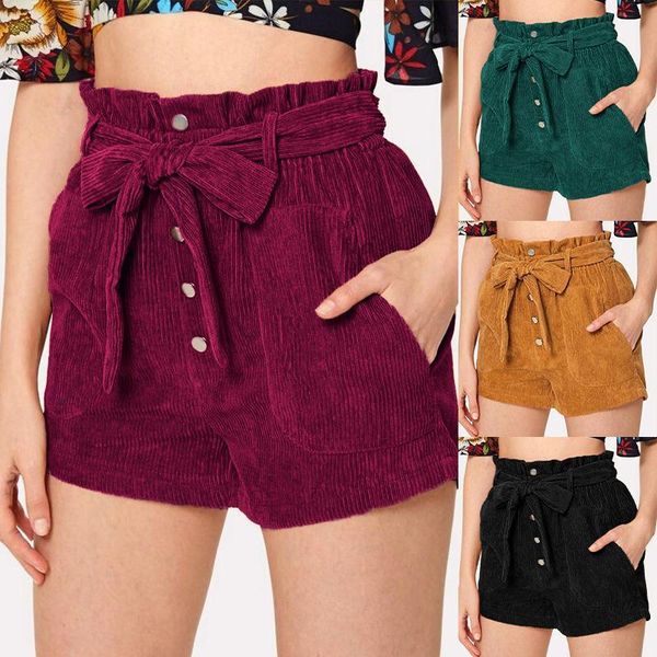 summer women fashion straight style high waist corduroy fabric belted casual shorts women's, White;black
summer women fashion straight style high waist corduroy fabric belted casual shorts women's, White;black