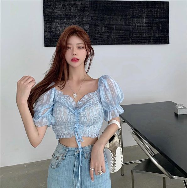 women's t-shirt summer clothes woman 2021one word led stretch tight strapless draw string coat fairy tail corset women sweet shirts, White
women's t-shirt summer clothes woman 2021one word led stretch tight strapless draw string coat fairy tail corset women sweet shirts, White
