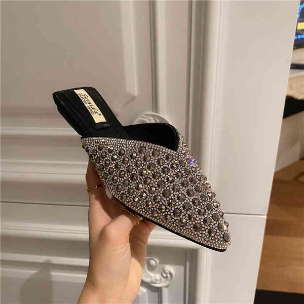 slippers women's summer flats luxury mules pointed toe loafer slip on slide sandals fashion designer shoes casual ladies pumps t8w, Black
slippers women's summer flats luxury mules pointed toe loafer slip on slide sandals fashion designer shoes casual ladies pumps t8w, Black
