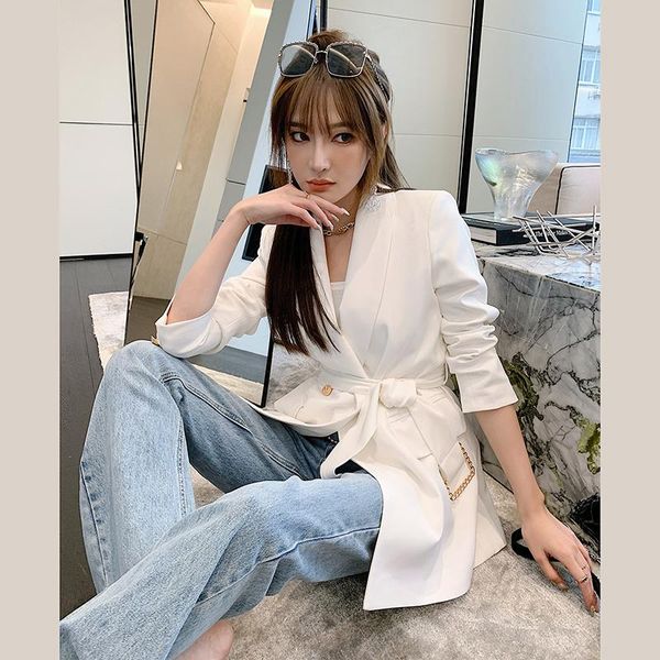 women's trench coats white windbreaker middle and long spring clothing 2021 small short waist temperament thin suit, Tan;black
women's trench coats white windbreaker middle and long spring clothing 2021 small short waist temperament thin suit, Tan;black