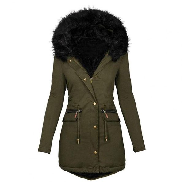 women's jackets thicken zipper closure long sleeve women coat waist drawstring fleece lined winter warm plush hooded casual outerwear, Black;brown
women's jackets thicken zipper closure long sleeve women coat waist drawstring fleece lined winter warm plush hooded casual outerwear, Black;brown