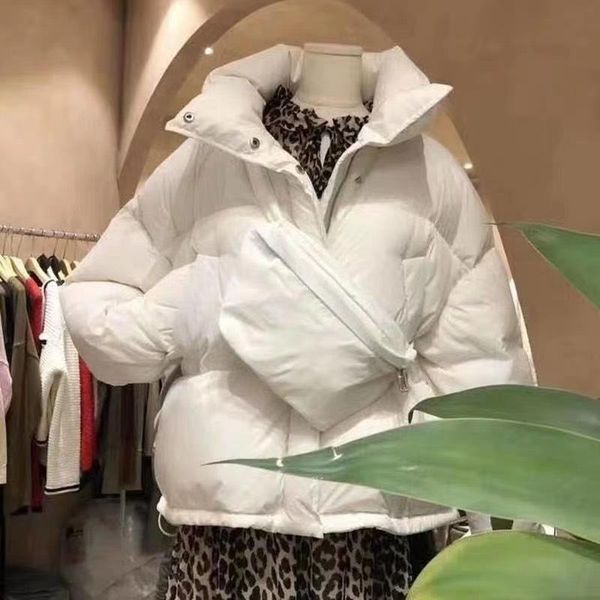 women's jackets fashion korea loose short shoulder down coat with chest bag, ladies winter high-necked thick warm bread jacket duck, Black;brown
women's jackets fashion korea loose short shoulder down coat with chest bag, ladies winter high-necked thick warm bread jacket duck, Black;brown