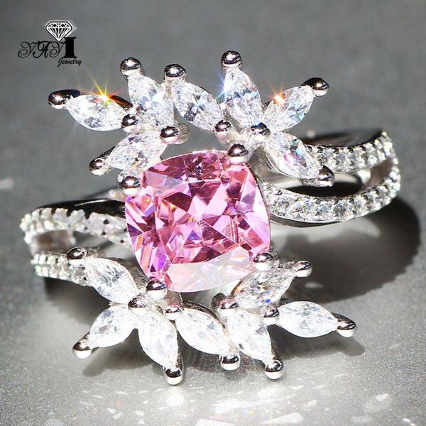 cluster rings yayi fine jewelry fashion princess claw set cut pink cubic zirconia silver color engagement wedding party leaves gift, Golden;silver
cluster rings yayi fine jewelry fashion princess claw set cut pink cubic zirconia silver color engagement wedding party leaves gift, Golden;silver