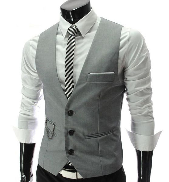 men's vests zogaa korean fashion metrosexual men slim v-neck collar vest business underwear male single-breasted jacket with pockets, Black;white
men's vests zogaa korean fashion metrosexual men slim v-neck collar vest business underwear male single-breasted jacket with pockets, Black;white