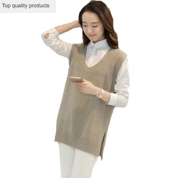 women's vests 2021 loose casual knitted vest autumn witner women solid v-neck sweater pullover female yr005, Black;white
women's vests 2021 loose casual knitted vest autumn witner women solid v-neck sweater pullover female yr005, Black;white