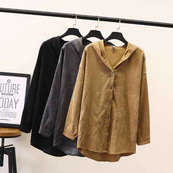 women's trench coats ubetoku 2021 spring women coat ladies hooded outerwear solid corduroy plus size casual overcoat clothing, Tan;black
women's trench coats ubetoku 2021 spring women coat ladies hooded outerwear solid corduroy plus size casual overcoat clothing, Tan;black