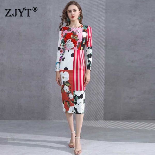 spring elegant women floral print runway dress long sleeve clothes color block midi office pencil robe femme party vestidos 210601, Black;gray
spring elegant women floral print runway dress long sleeve clothes color block midi office pencil robe femme party vestidos 210601, Black;gray