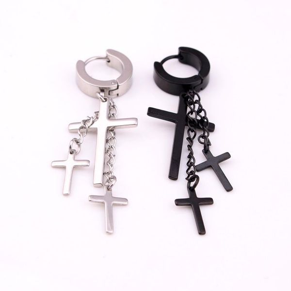 hoop & huggie fashion punk mens cross pendientes color black stainless steel jesus charm earrings jewelry for men women, Golden;silver
hoop & huggie fashion punk mens cross pendientes color black stainless steel jesus charm earrings jewelry for men women, Golden;silver