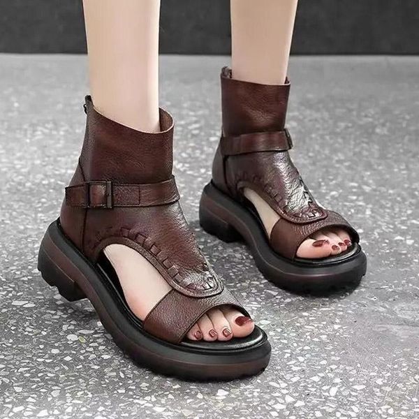 trifle thick-soled roman sandals women 2021 women's shoes soft leather open toe thick heel mid-heel summer retro, Black
trifle thick-soled roman sandals women 2021 women's shoes soft leather open toe thick heel mid-heel summer retro, Black