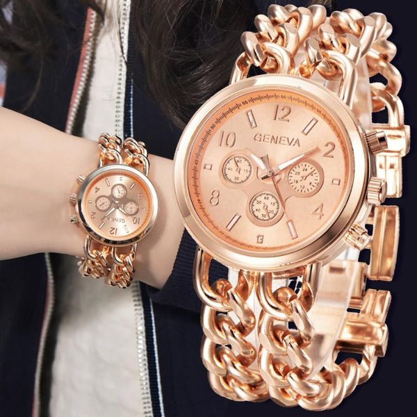 wristwatches geneva women dress watch luxury gold loyal silver dual chains elegant ladies fashion quartz clock 2021 casual bracelet gifts, Slivery;brown
wristwatches geneva women dress watch luxury gold loyal silver dual chains elegant ladies fashion quartz clock 2021 casual bracelet gifts, Slivery;brown