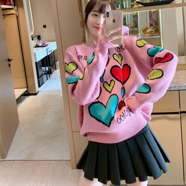 women's sweaters ebaihui women's knitted sweater pink love thick heart loosed large size fashion ins 4szy, White;black
women's sweaters ebaihui women's knitted sweater pink love thick heart loosed large size fashion ins 4szy, White;black