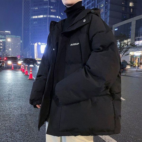 men's down & parkas men winter thicken hooded warm loose windbreaker thermal mens puffer jacket outwear all-match korean trendy ulzzang, Black
men's down & parkas men winter thicken hooded warm loose windbreaker thermal mens puffer jacket outwear all-match korean trendy ulzzang, Black