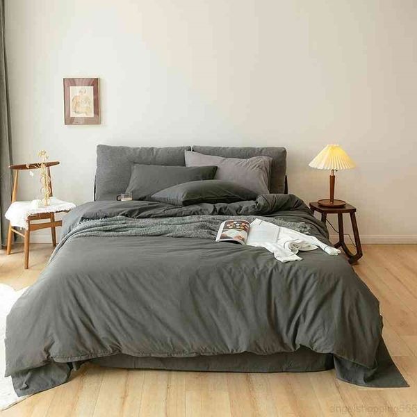 washed cotton duvet cover set yarn dyed plain solid color gray soft summer bedding with zipper ties bed sheet pillow shams
washed cotton duvet cover set yarn dyed plain solid color gray soft summer bedding with zipper ties bed sheet pillow shams