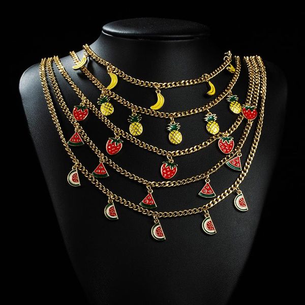 chokers king shiny cute dropping oild fruit choker necklace exquisite banana strawberry watermelon copper clavicle girls gifts, Golden;silver
chokers king shiny cute dropping oild fruit choker necklace exquisite banana strawberry watermelon copper clavicle girls gifts, Golden;silver