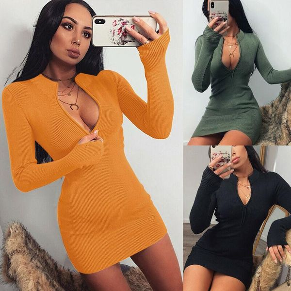 women's casual long sleeve zipper round neck dress ladies spring autumn solid color short mini black orange green dresses, Black;gray
women's casual long sleeve zipper round neck dress ladies spring autumn solid color short mini black orange green dresses, Black;gray