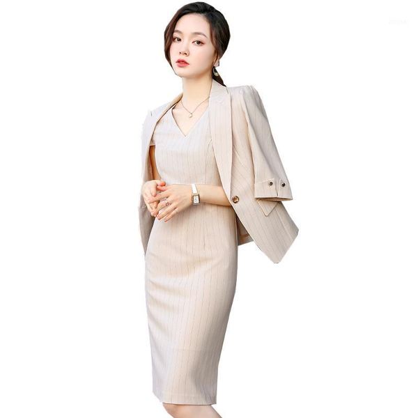 elegant white apricot black striped office ladies formal skirt suit women female two piece set for work business wear dress
elegant white apricot black striped office ladies formal skirt suit women female two piece set for work business wear dress