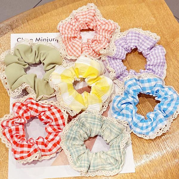 hair accessories 2pcs/set women girls cute plaid lace edge cloth scrunchie sweet ponytail holder bands headband fashion
hair accessories 2pcs/set women girls cute plaid lace edge cloth scrunchie sweet ponytail holder bands headband fashion