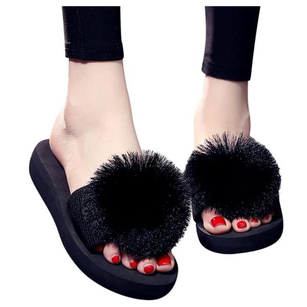 slippers summer slipper women hair ball flip flops slip on shoes home flat sandals indoor open toe ladies, Black
slippers summer slipper women hair ball flip flops slip on shoes home flat sandals indoor open toe ladies, Black