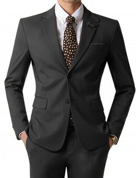men's suits & blazers 2 piece suit slim fit formal button jacket pants set, White;black
men's suits & blazers 2 piece suit slim fit formal button jacket pants set, White;black