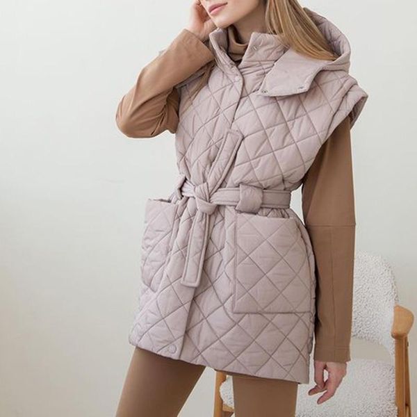 women's vests agong removable hooded women fashion single breasted solid coats elegant tie belt pockets casual female ladies, Black;white
women's vests agong removable hooded women fashion single breasted solid coats elegant tie belt pockets casual female ladies, Black;white