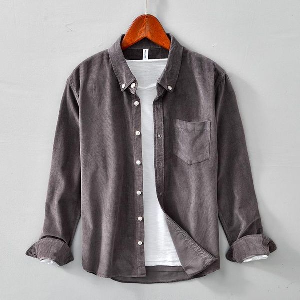men's casual shirts italy suehaiwe's brand long sleeve cotton dark gray shirt men fashion solid corduroy for chemise camisas, White;black
men's casual shirts italy suehaiwe's brand long sleeve cotton dark gray shirt men fashion solid corduroy for chemise camisas, White;black