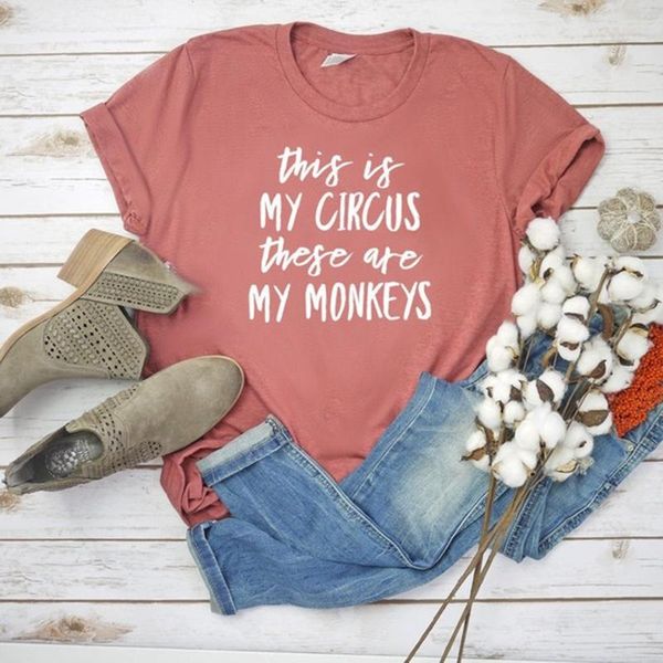 women's t-shirt this is my circus these are monkeys t shirt mom tee gift jersey short sleeve oversized, White
women's t-shirt this is my circus these are monkeys t shirt mom tee gift jersey short sleeve oversized, White