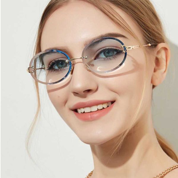 sunglasses round fashionable women's products 2021 rimless uv400 gradient brown black pink punk style, White;black
sunglasses round fashionable women's products 2021 rimless uv400 gradient brown black pink punk style, White;black