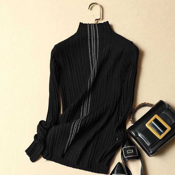 women's sweaters turtleneck lightweight knitted women sweater pullovers autumn 2021 elastic elegant office lady pulls outwear, White;black
women's sweaters turtleneck lightweight knitted women sweater pullovers autumn 2021 elastic elegant office lady pulls outwear, White;black