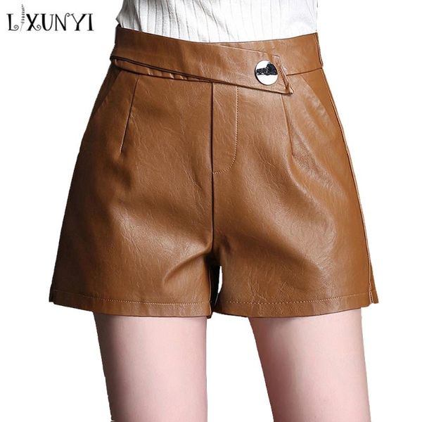 women's shorts lxunyi m-4xl ladies pu woman plus size faux leather high waist zipper button office wear women short pants brown, White;black
women's shorts lxunyi m-4xl ladies pu woman plus size faux leather high waist zipper button office wear women short pants brown, White;black