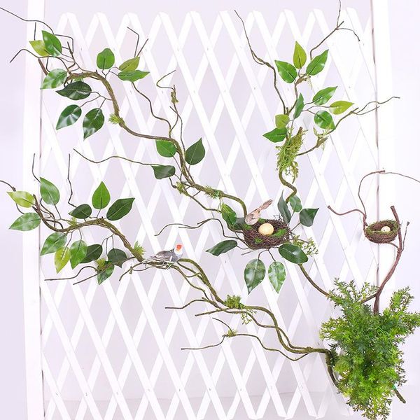 decorative flowers & wreaths 120cm large artificial moss rattan plastic curved molding material green fake plants vine bird nest garden plan 
decorative flowers & wreaths 120cm large artificial moss rattan plastic curved molding material green fake plants vine bird nest garden plan