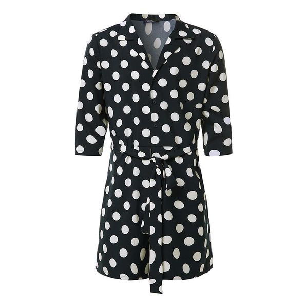 men's pants fashion polka dot mens rompers jumpsuit 3/4 sleeve lapel streetwear 2021 leisure oversize playsuit trousers men overalls in, Black
men's pants fashion polka dot mens rompers jumpsuit 3/4 sleeve lapel streetwear 2021 leisure oversize playsuit trousers men overalls in, Black