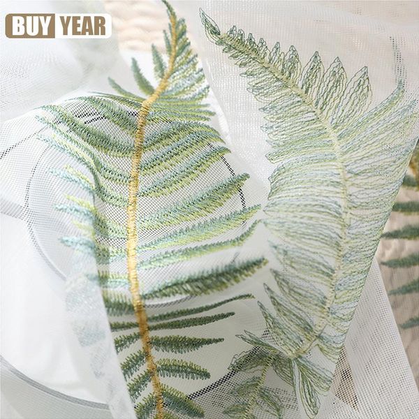 curtain & drapes green leaf embroidery tulle curtains for living room bedroom kitchen modern sheer fabric bay window
curtain & drapes green leaf embroidery tulle curtains for living room bedroom kitchen modern sheer fabric bay window
