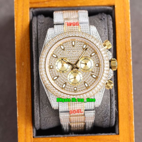 jvs watches 40mm iced out full diamond eta7750 automatic chronograph mens watch pavé diamonds dial 18k gold two tone bracelet bracelet oyste, Slivery;brown
jvs watches 40mm iced out full diamond eta7750 automatic chronograph mens watch pavé diamonds dial 18k gold two tone bracelet bracelet oyste, Slivery;brown