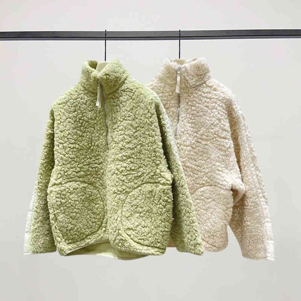 women's fur & faux solid color coat new half zipper warm long sleeve lamb wool female simple jackets autumn winter ys7r, Black
women's fur & faux solid color coat new half zipper warm long sleeve lamb wool female simple jackets autumn winter ys7r, Black