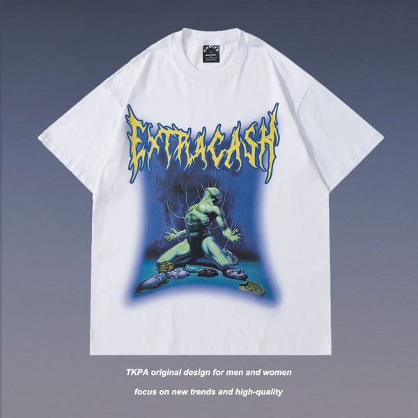tkpa american high street print short sleeve t-shirt men's and women's ins tide brand hiphop loose half sleeve t-shirt summer, White
tkpa american high street print short sleeve t-shirt men's and women's ins tide brand hiphop loose half sleeve t-shirt summer, White
