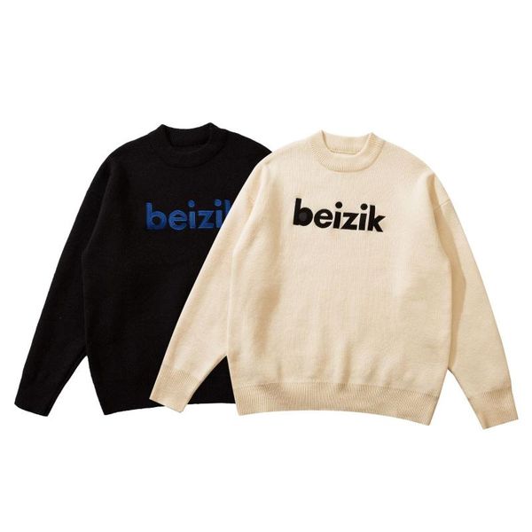 men's sweaters men/women couple fall winter ader knitwear ins pullover blue embroidery error sweater all match casual loose hoodies, White;black
men's sweaters men/women couple fall winter ader knitwear ins pullover blue embroidery error sweater all match casual loose hoodies, White;black