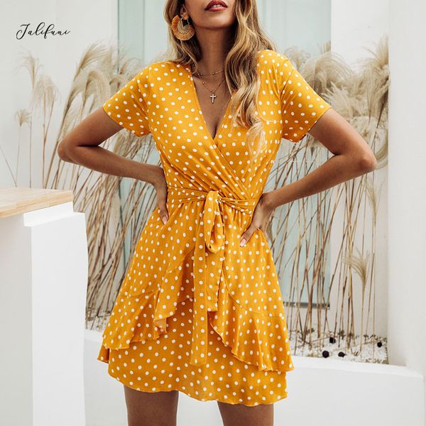 summer dress women polka dot short sleeve print v-neck ruffle mini dresses new casual beach lace up a-line boho vestidos 210415, Black;gray
summer dress women polka dot short sleeve print v-neck ruffle mini dresses new casual beach lace up a-line boho vestidos 210415, Black;gray