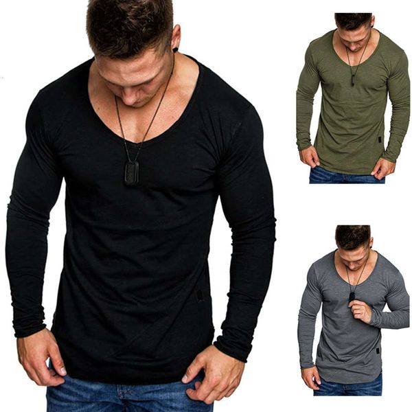 men's t-shirts autumn and winter fashion solid color v-neck slim european men's long sleeve t-shirt, White;black
men's t-shirts autumn and winter fashion solid color v-neck slim european men's long sleeve t-shirt, White;black