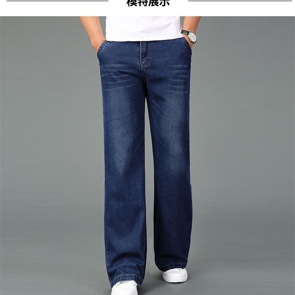 men's spring autumn winter wide-leg jeans business casual trousers color black blue pants 210723
men's spring autumn winter wide-leg jeans business casual trousers color black blue pants 210723