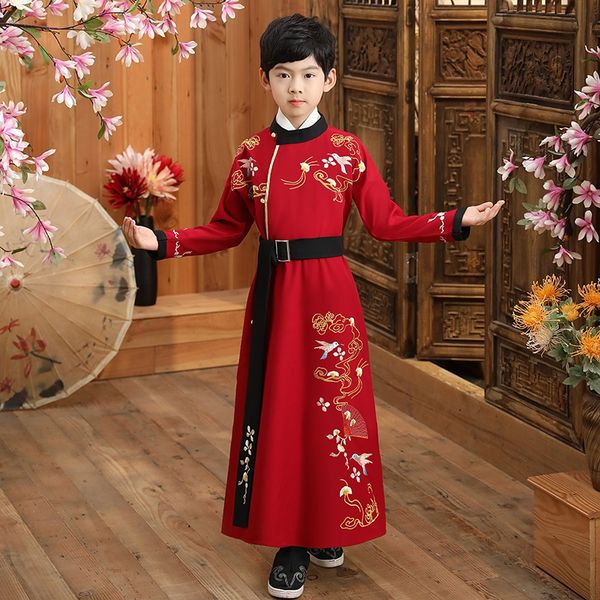 new hanfu boys childrens ancient costumes new year chinese style young masters clothes boys ancient suit class clothes 12103, Red
new hanfu boys childrens ancient costumes new year chinese style young masters clothes boys ancient suit class clothes 12103, Red