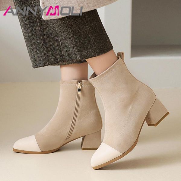 boots annymol high heel ankle woman thick short zip pointed toe ladies shoes autumn winter beige large size 46, Black
boots annymol high heel ankle woman thick short zip pointed toe ladies shoes autumn winter beige large size 46, Black